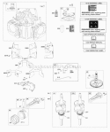 Cylinder Crankshaft Camshaft Air Guides Piston Rings Connecting Rod Diagram and Parts List for 405577-0001-B1  Briggs and Stratton Engine